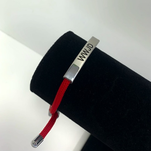 MA47605 - Touwarmband WWJD rood MA47605 - Touwarmband WWJD rood