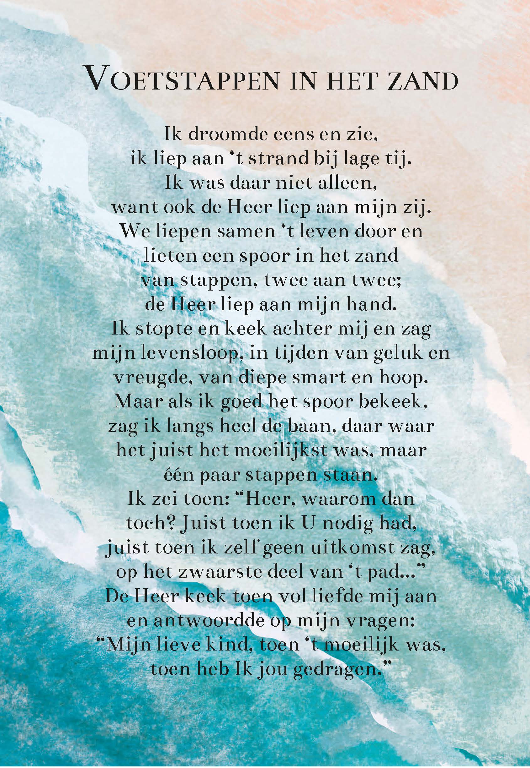 MA55021 - Wenskaart 'Voetstappen in het zand' MA55021 - Wenskaart 'Voetstappen in het zand'