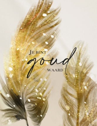 MA55025 - Wenskaart 'Je bent goud waard'