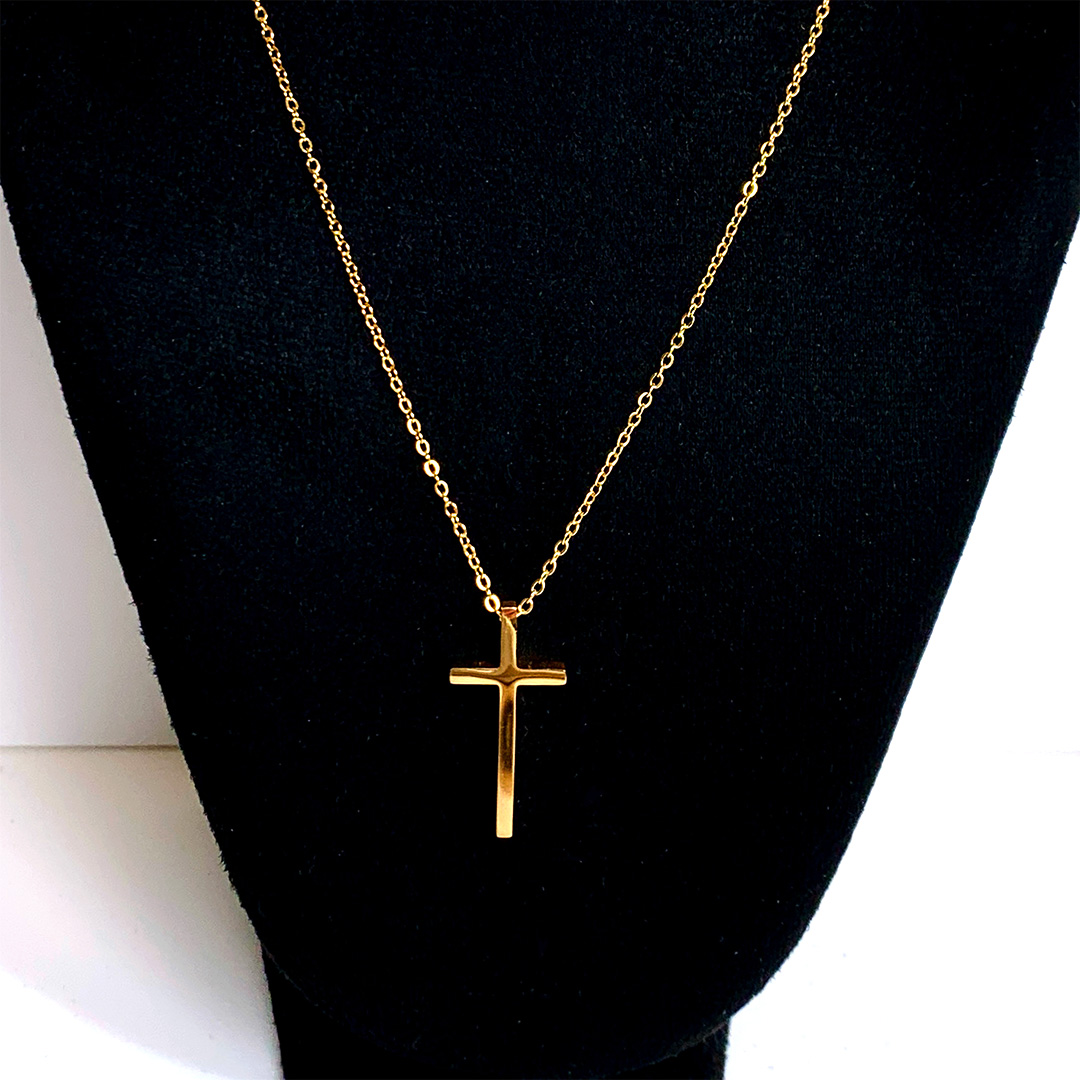 MA47015 - Ketting kruisje 3 cm - Goud MA47015 - Ketting kruisje 3 cm - Goud