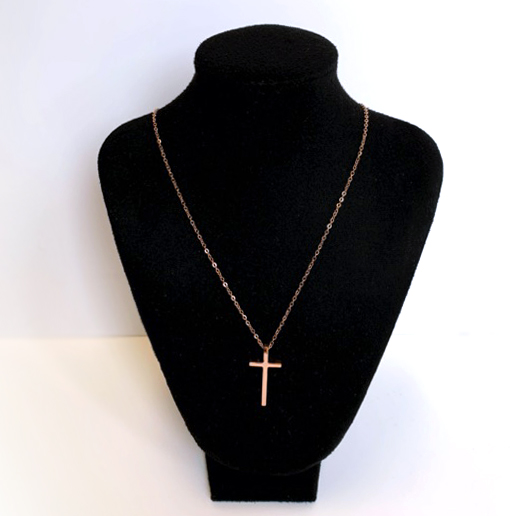 MA47017 - Ketting Kruisje 3 cm - Rosé MA47017 - Ketting Kruisje 3 cm - Rosé